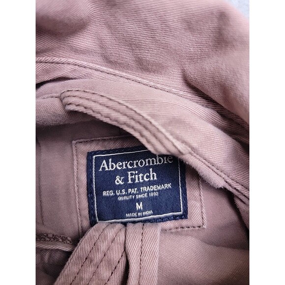 Abercrombie Fitch Field Jacket Womens M Pink Pockets Cotton Button Swing Twill - Picture 2 of 13